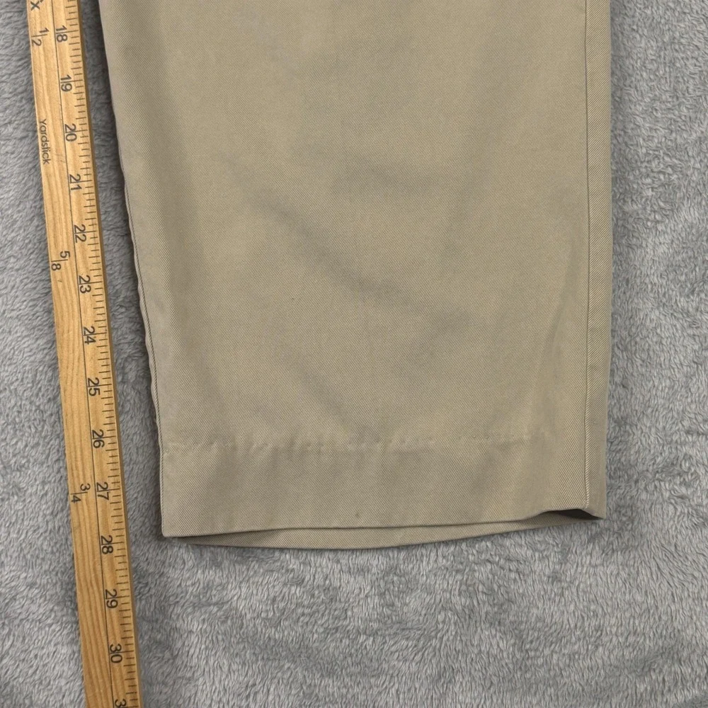 Tommy‎ Bahama Mens W40in. x L28in. 100% Silk Pleated Relaxed Fit Khaki Tan Pants
